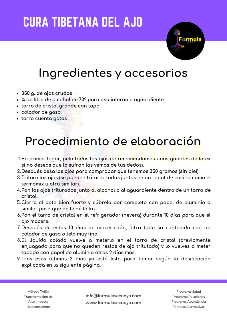 Receta tibetana del ajo PDF